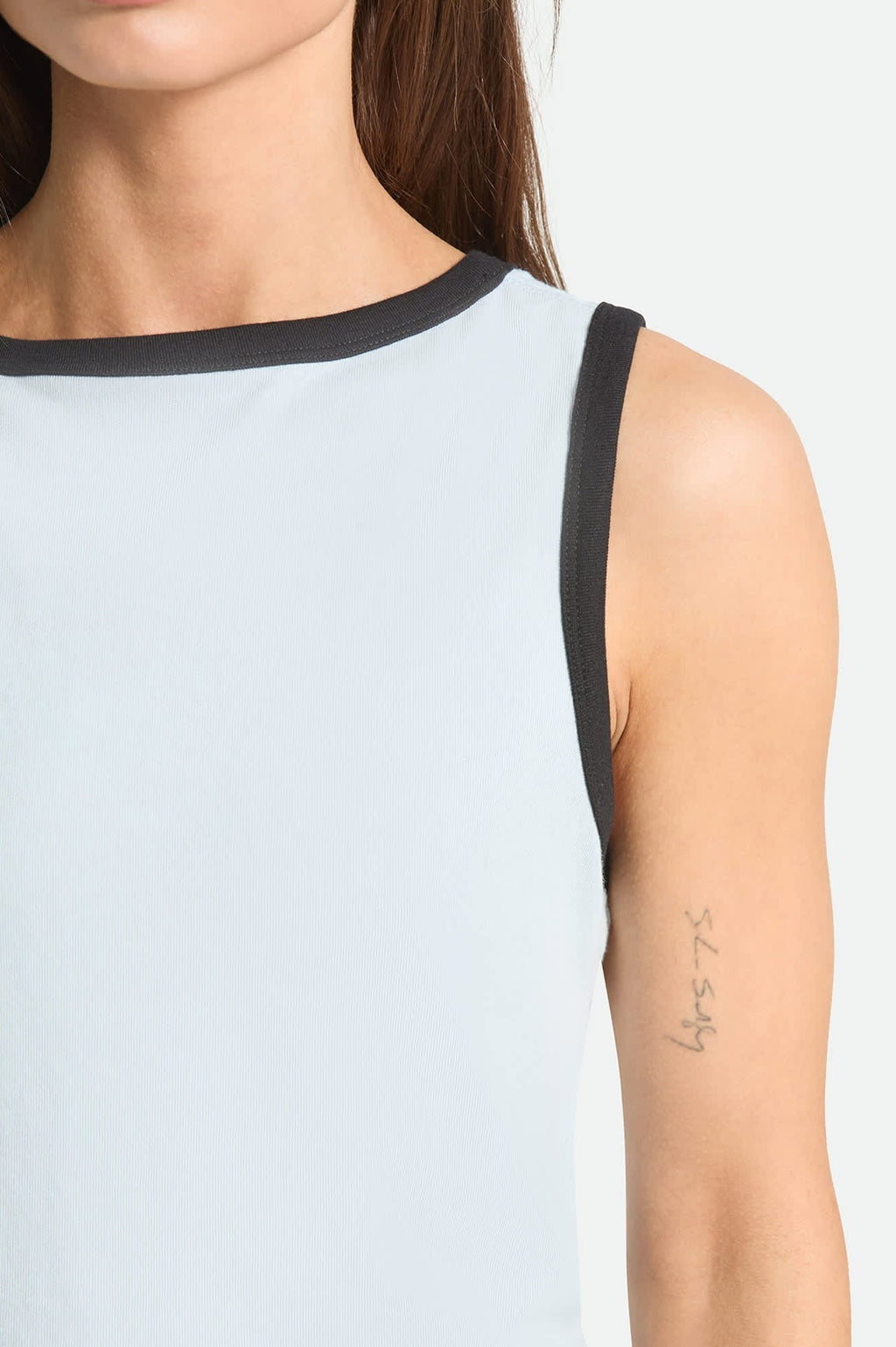 Carefree Organic Garment Dye Cropped Tank - Blue Aura