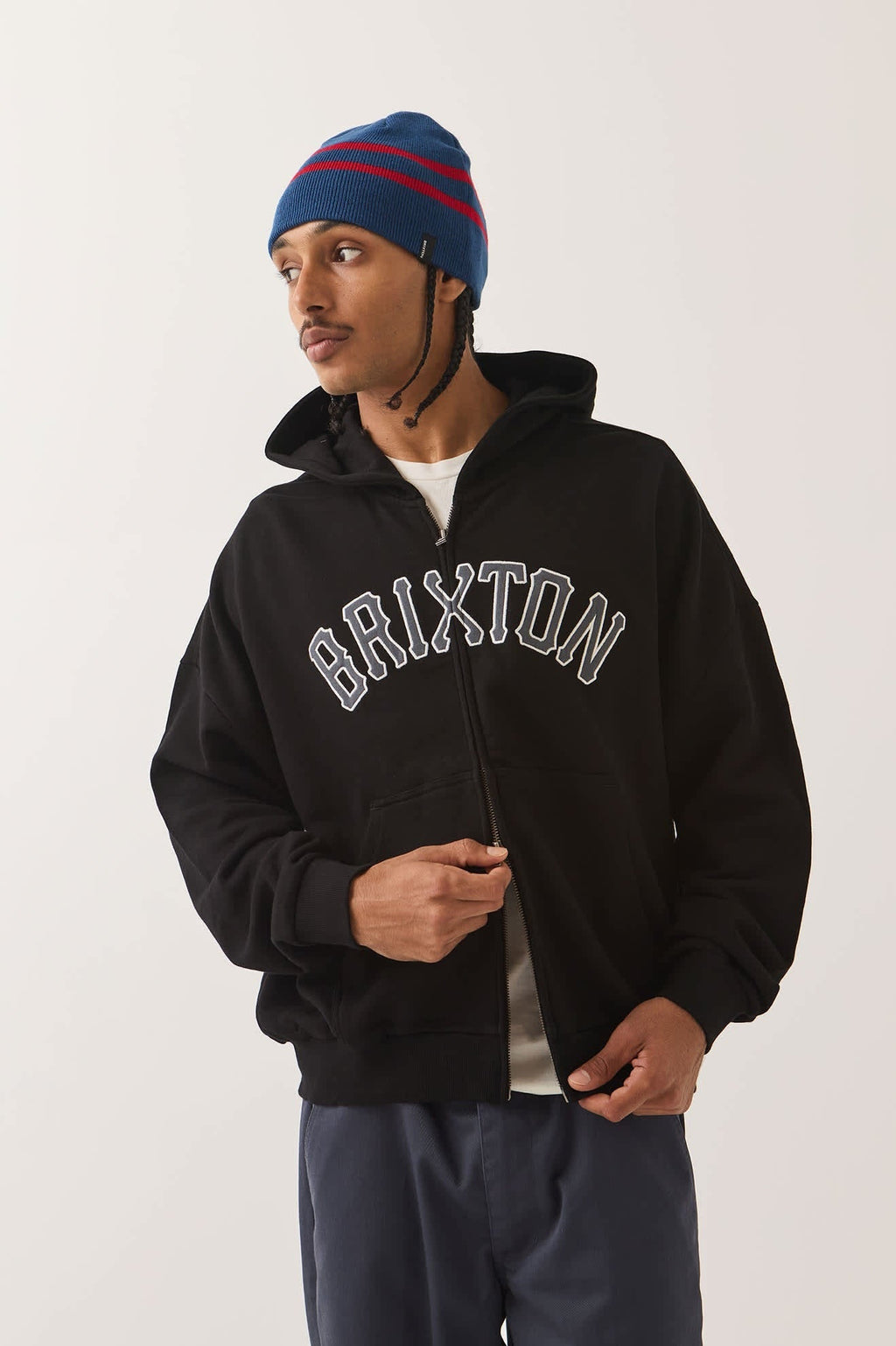 Dugout Zip Hood Fleece - Black/Grey