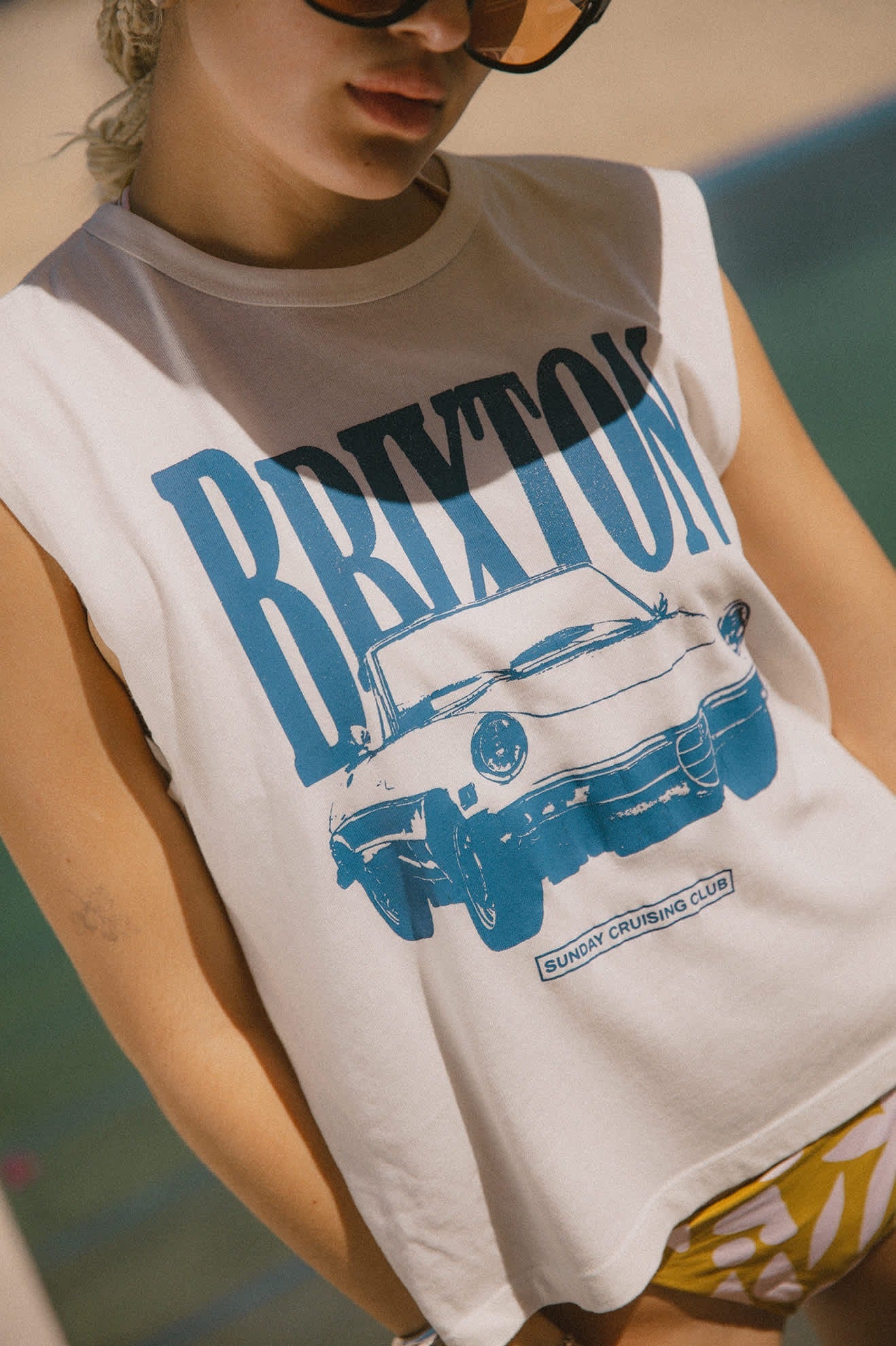 Sunday Cruising Club Muscle Tank - Vintage White