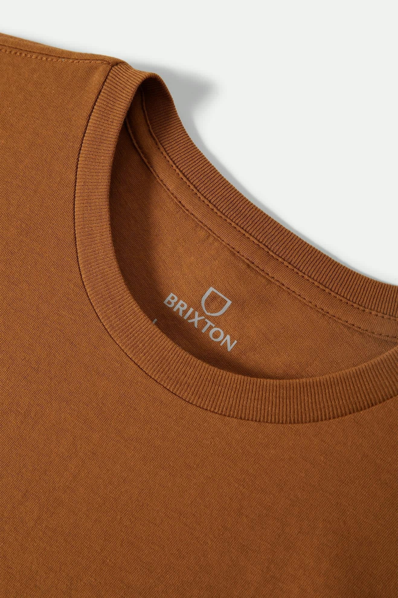 Premium Cotton Short Sleeve Tailored T-Shirt - Washed Copper