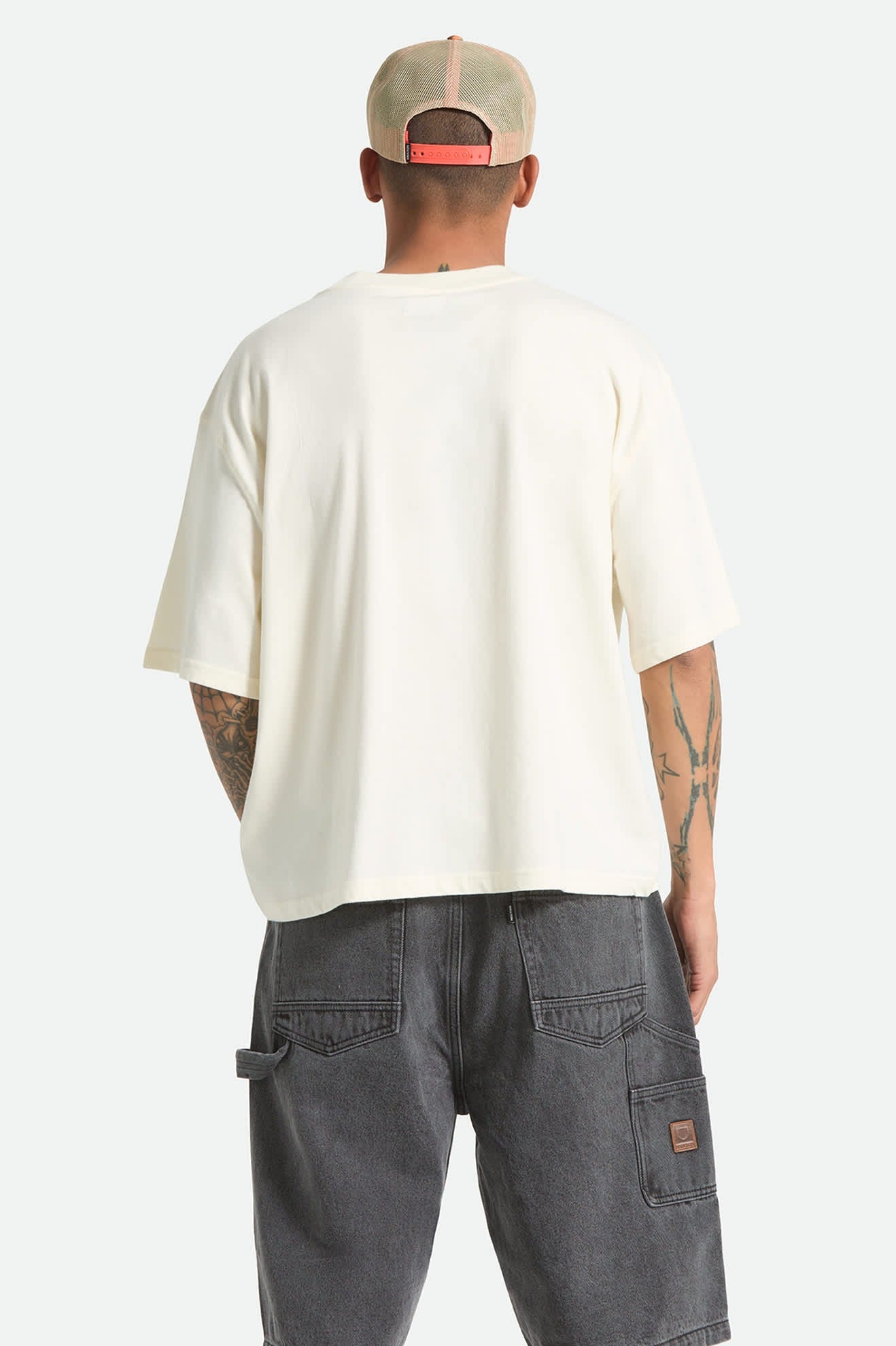 Serrano Short Sleeve Boxed Crop T-Shirt - Cream
