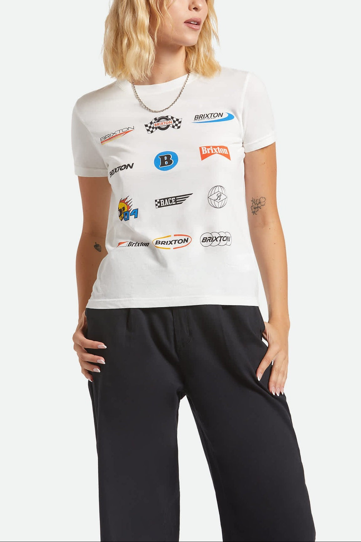 Racing Patches Crew T-Shirt - Off White