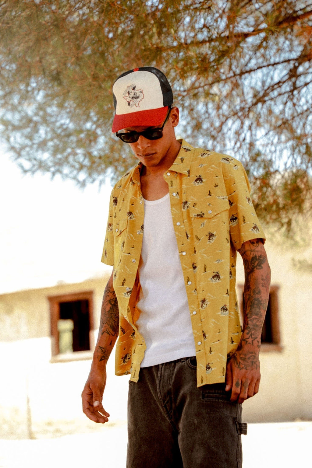 Lone Star X Brixton Short Sleeve Shirt - Texas Gold