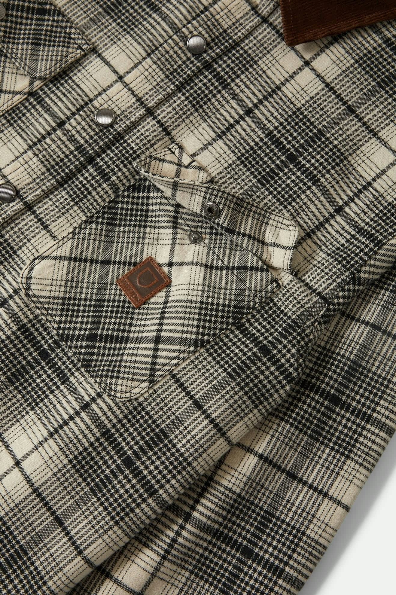 Builders Bowery Performance Flannel - Off White/Black