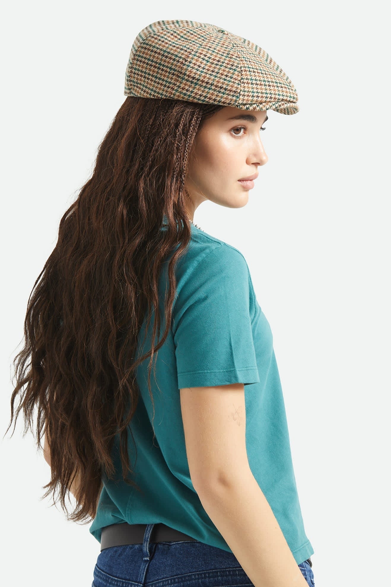 Brood Newsboy Cap - Dusted Ochre/Khaki/Verdant Green