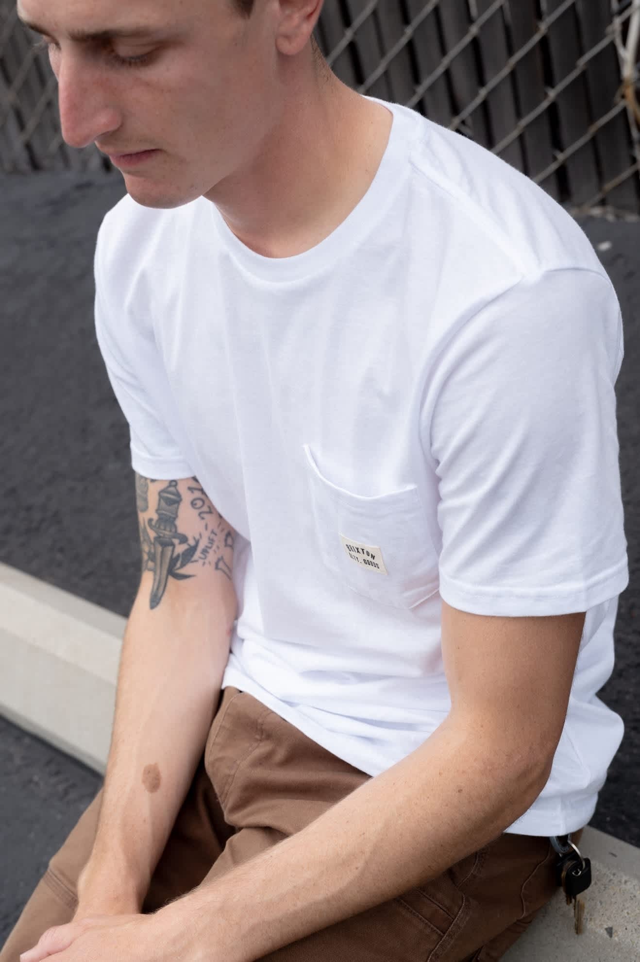 Woodburn Short Sleeve Tailored Pocket T-Shirt - White