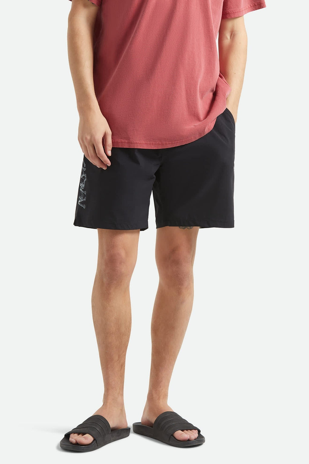 Everyday Stretch Hybrid Short 7" - Black/White