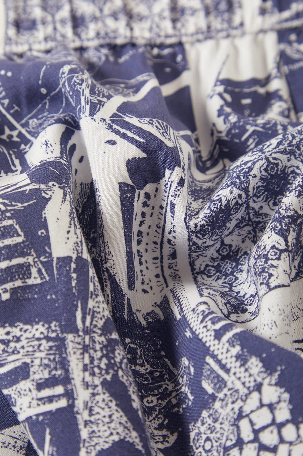 Post Playa E-Waist Short - Navy/White Collage