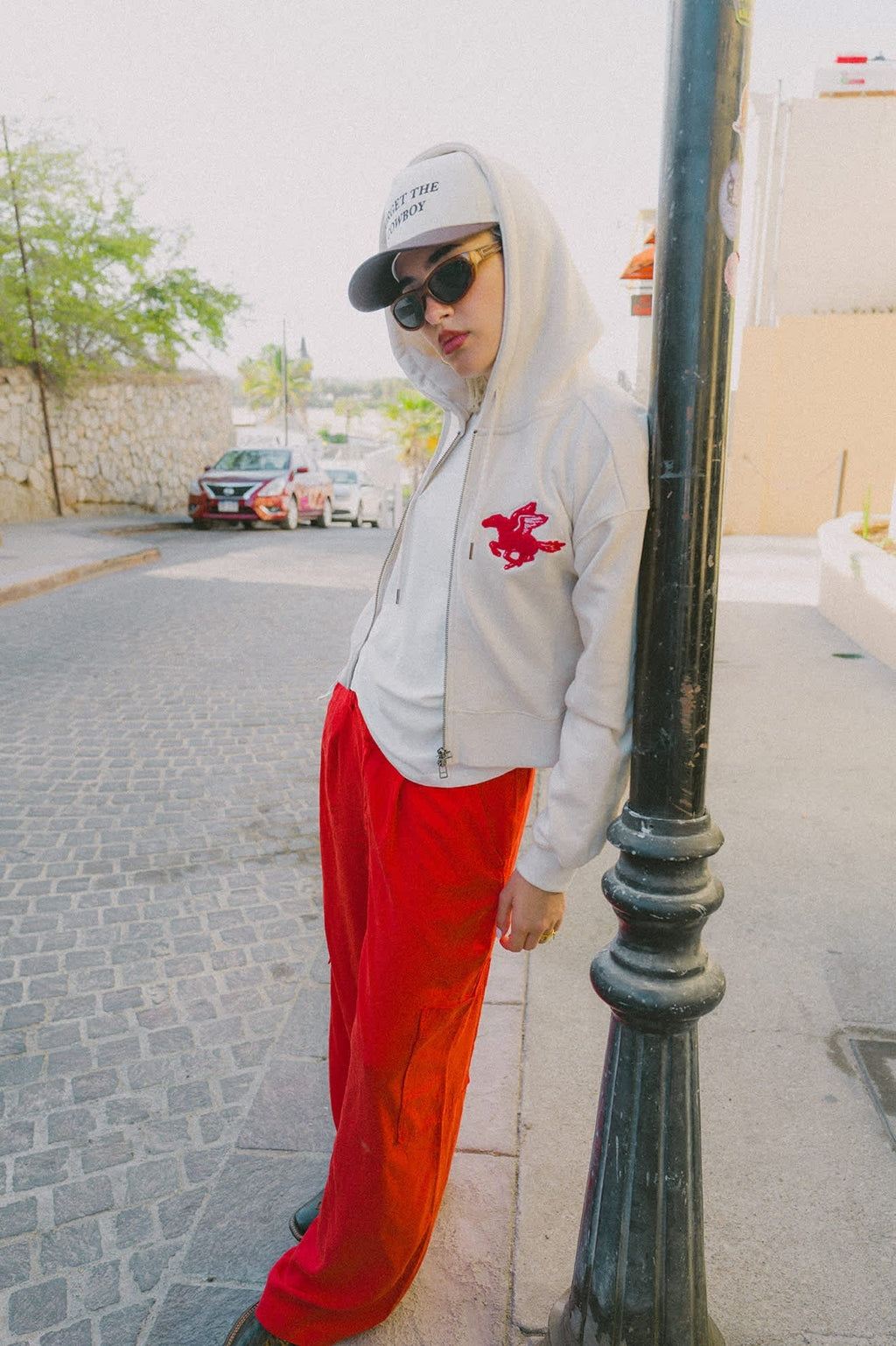 The Mercer Wide Leg Trouser Pant - Washed Adrenaline Rush