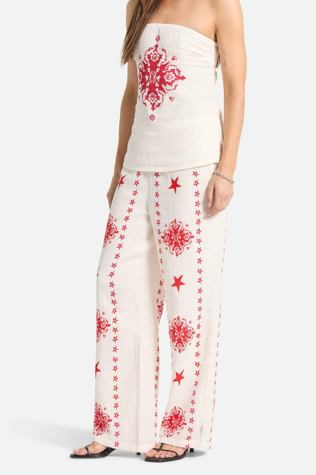 The Lola Lounge Pant - Off White Tile