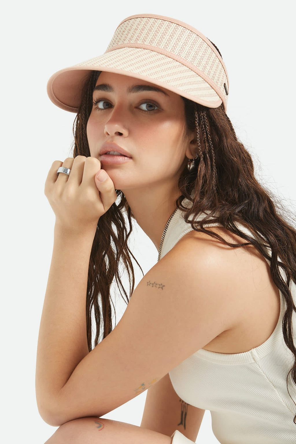 Newport Straw Visor - Italian Clay/Natural