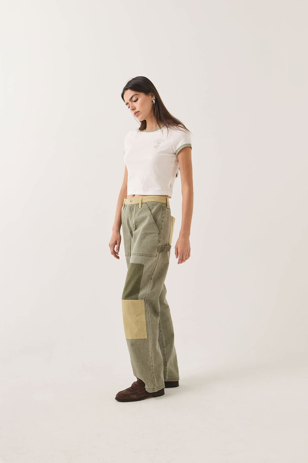 Essex Patchwork Painter Pant - Vintage Olive Patchwork
