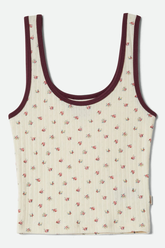 Women's Off Duty A-Tank - Floral Pointelle