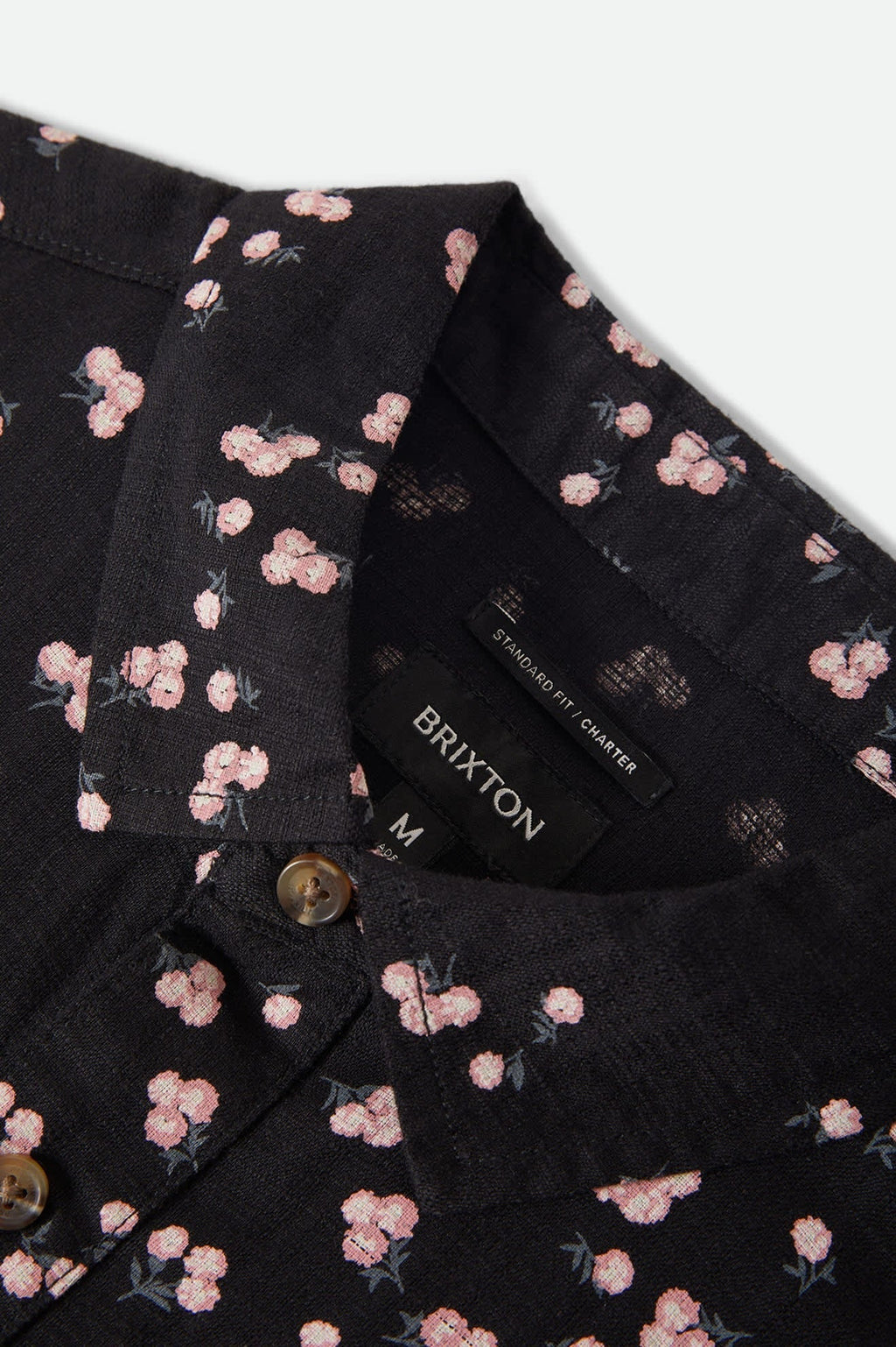Charter Slub Short Sleeve Shirt - Black/Pink