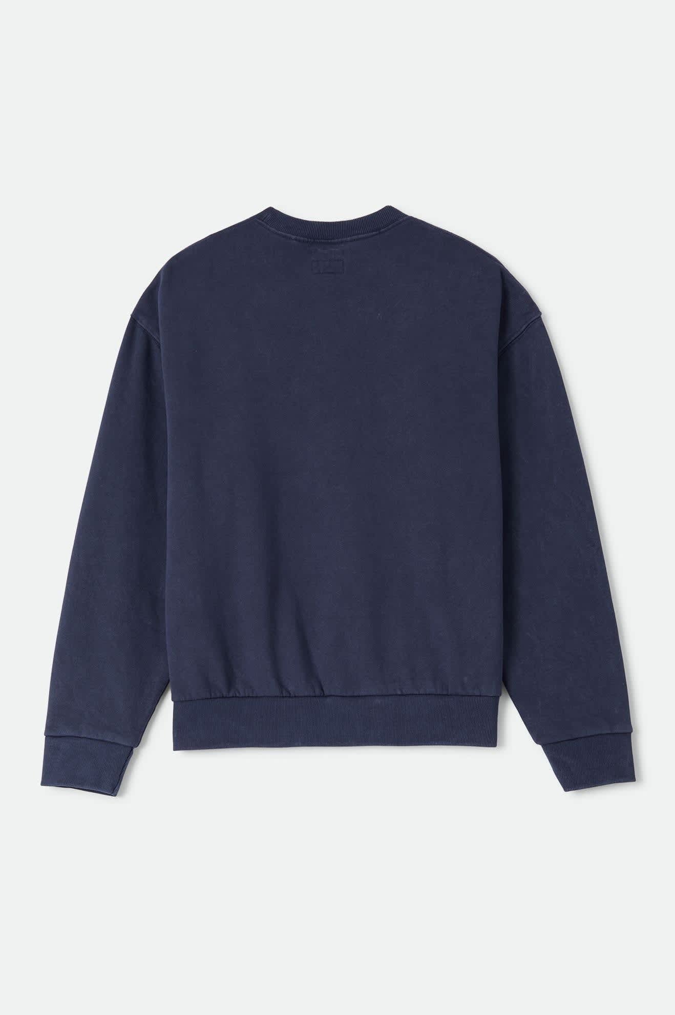 Brixton Baseline Crew Fleece - Washed Navy Vintage Wash