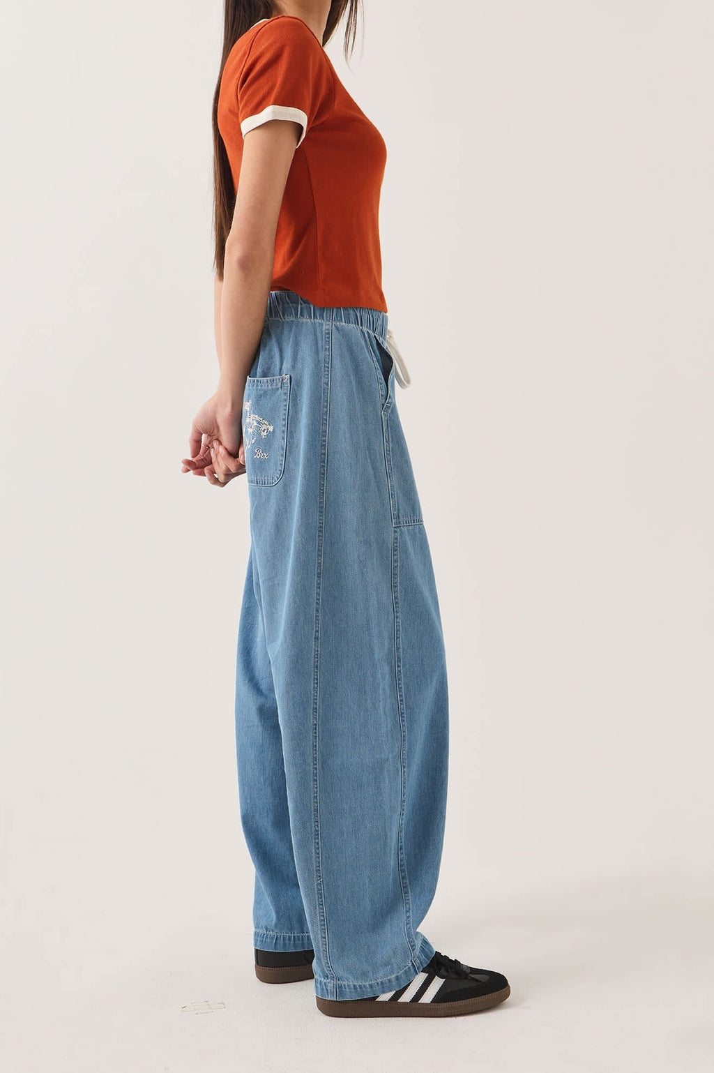 Utility Everyday Barrel Pant - Light Stone Wash