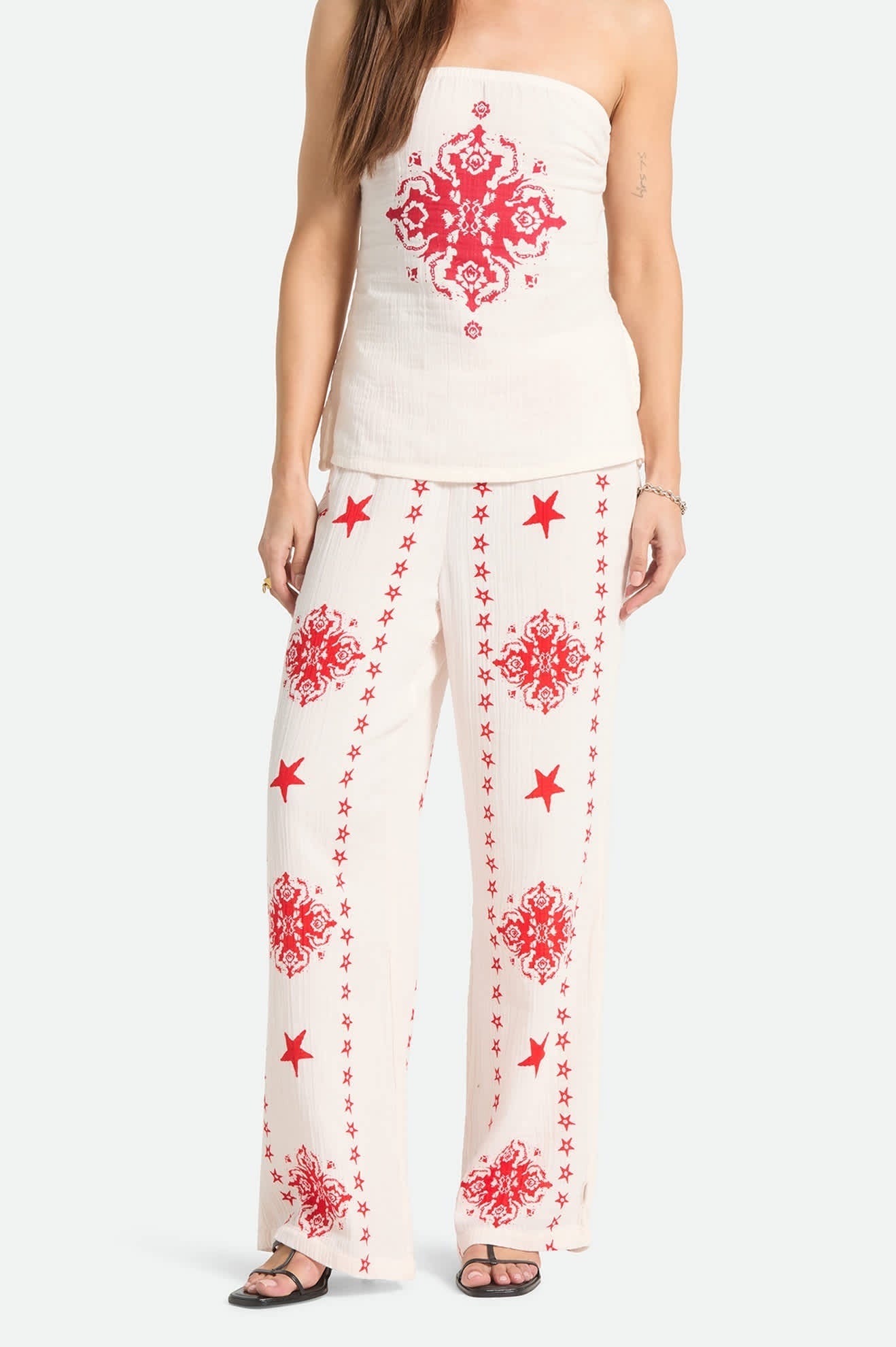 The Lola Lounge Pant - Off White Tile