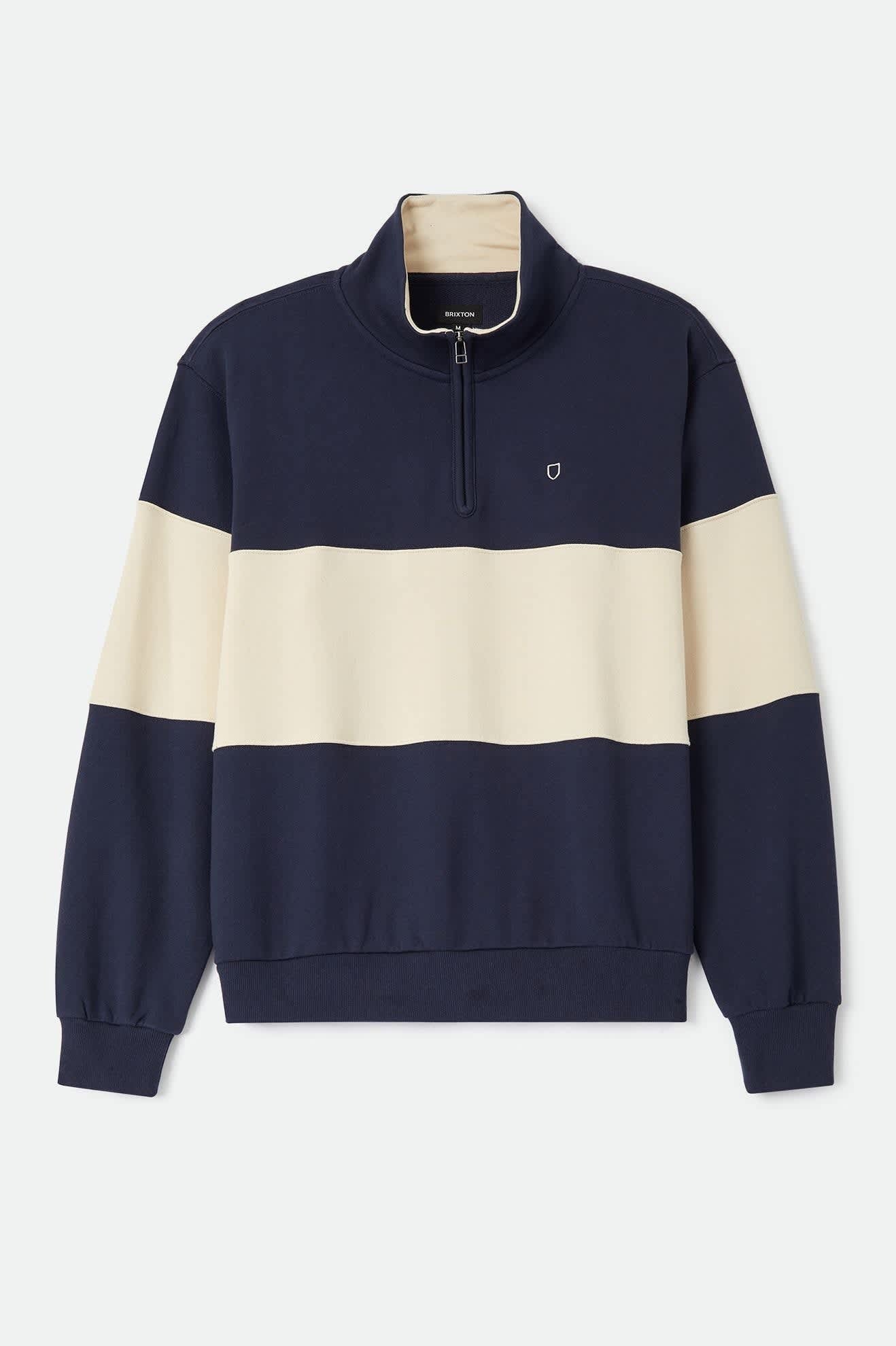 Danville Quarter Zip Fleece - Navy/Whitecap