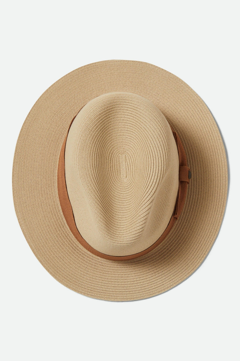 Roma Straw Packable Fedora - Natural/Bronze