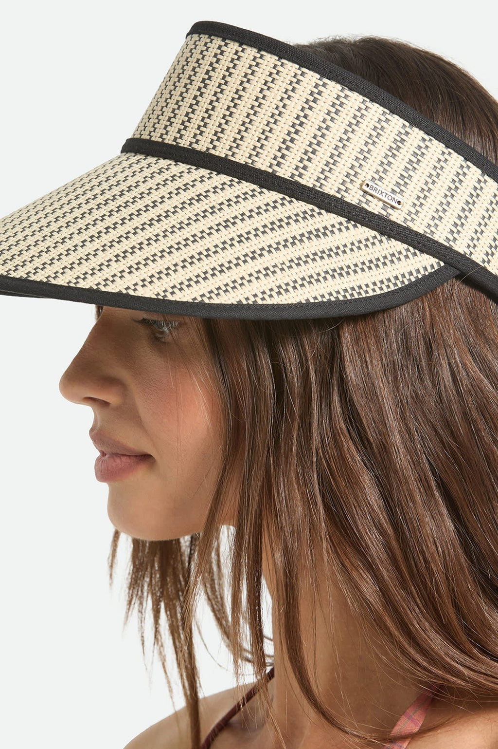 Newport Straw Visor - Black/Natural