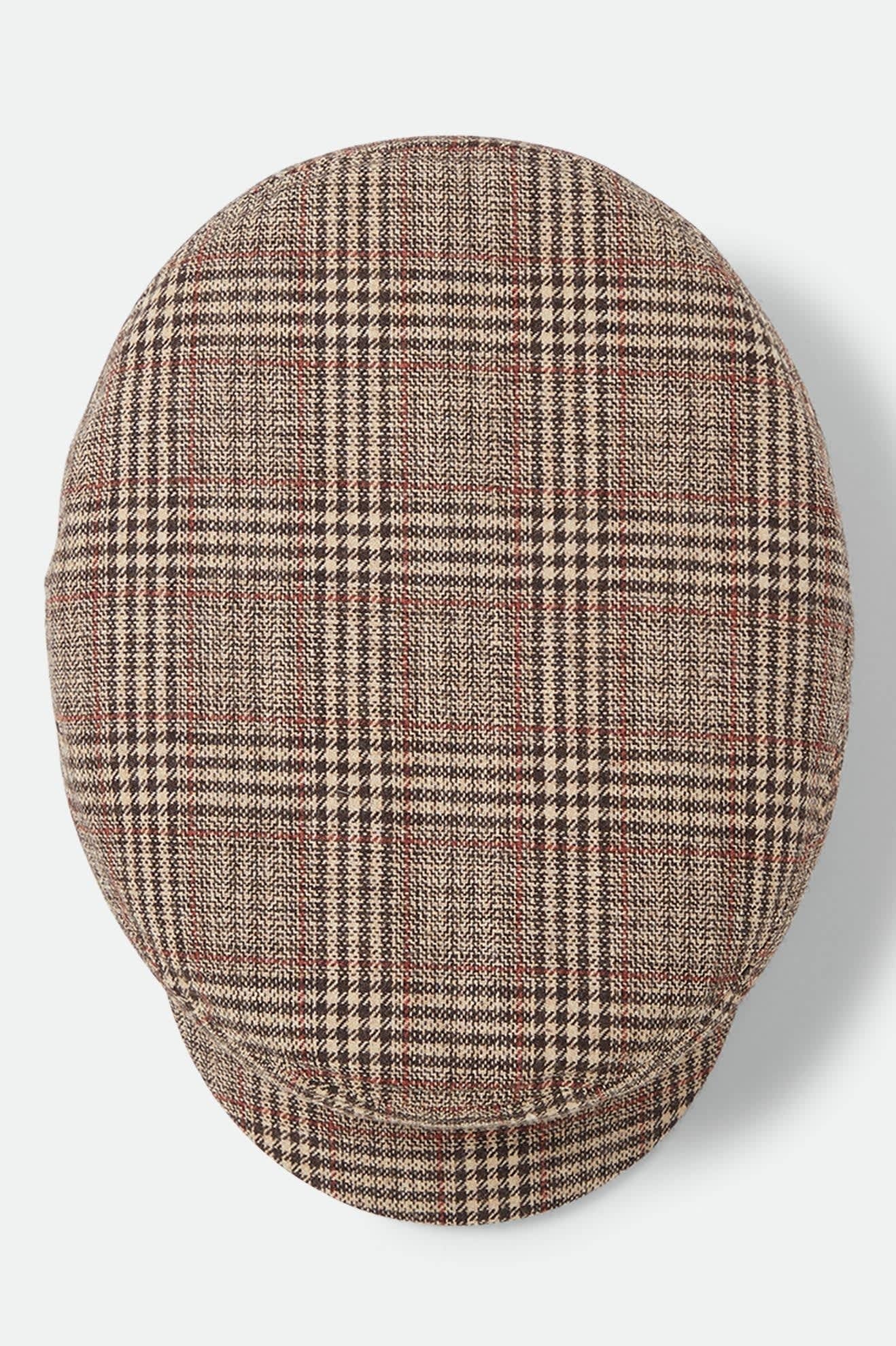 Fiddler Fisherman Cap - Brown/Tan/Red Plaid
