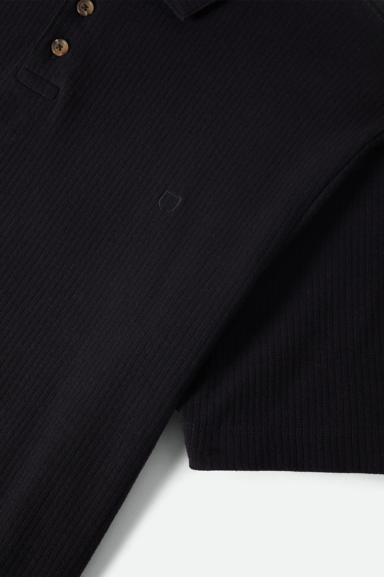 Ribbed City S/S Polo - Black