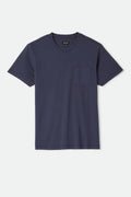 Brixton Baseline Pocket T-Shirt - Washed Navy Vintage Wash
