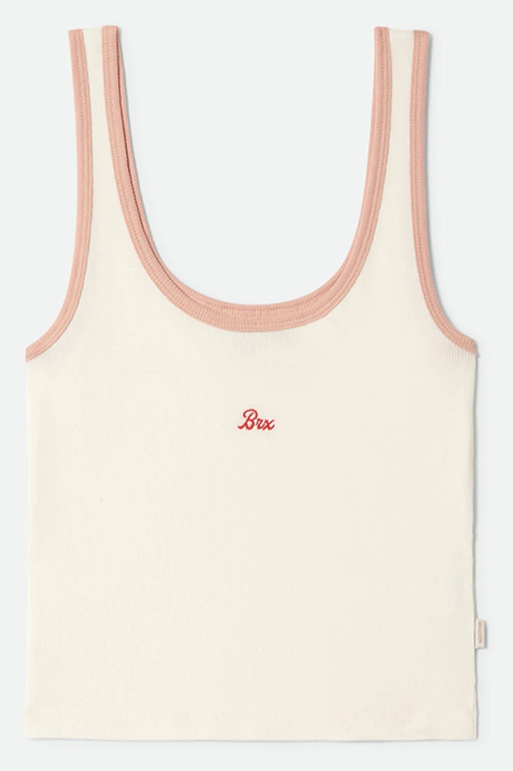 Ringer Organic A-Tank - Off White/Silver Pink