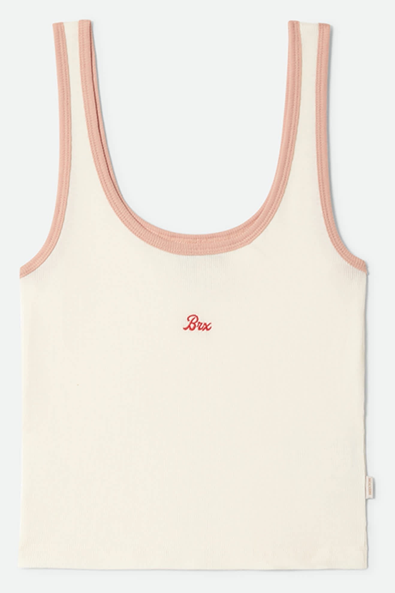 Ringer Organic A-Tank - Off White/Silver Pink