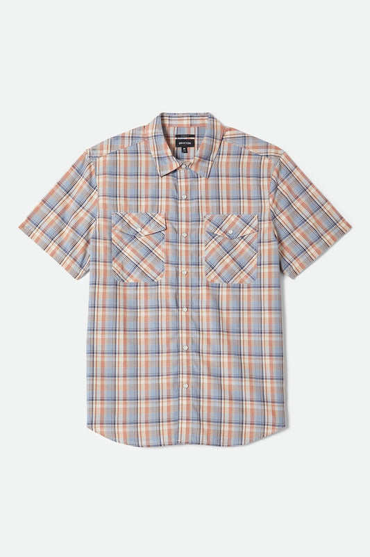 The Breezy Wayne Short Sleeve Shirt - Blue Multi Plaid