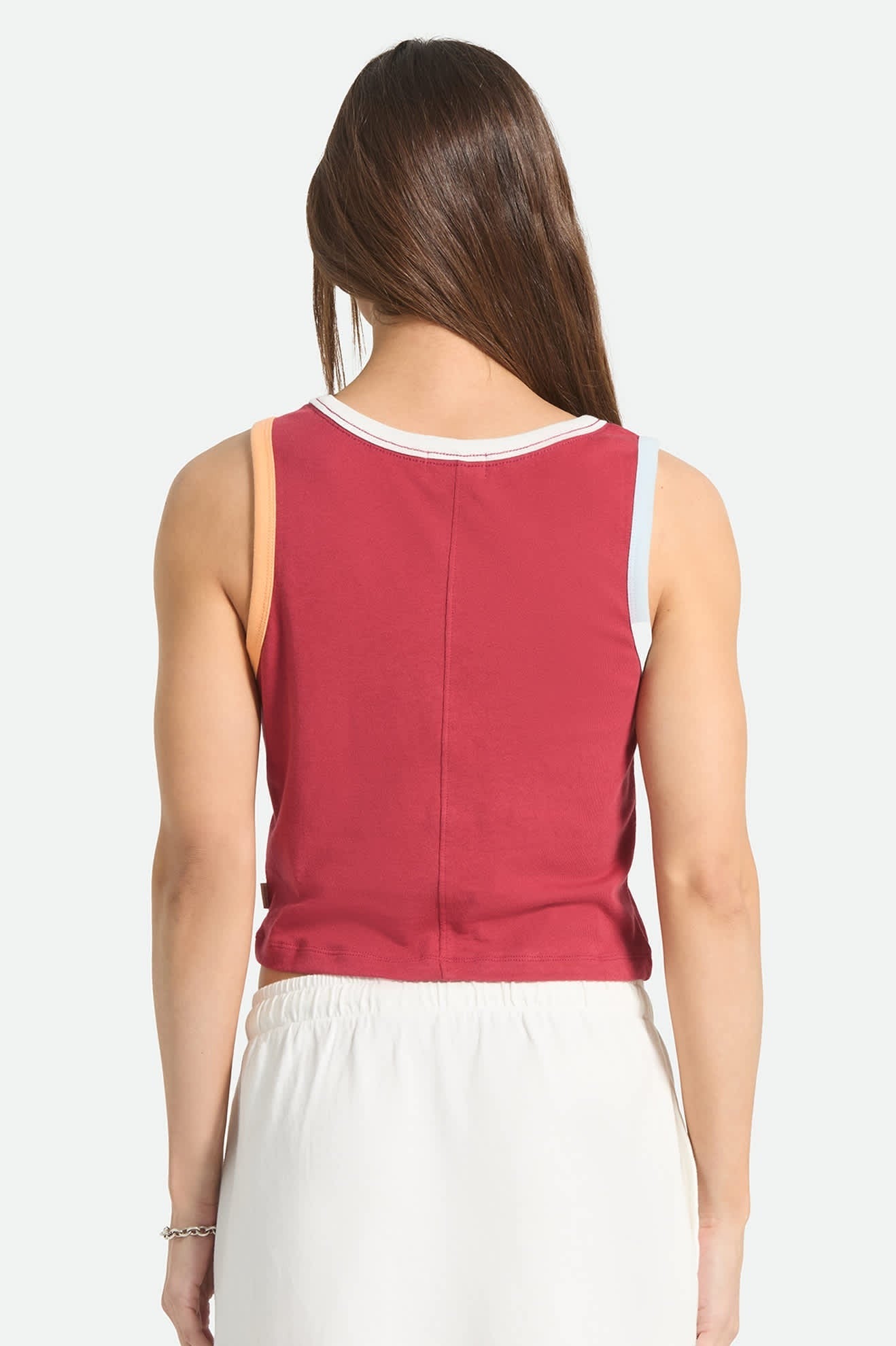 Carefree Organic Garment Dye Cropped Tank - Robust Red