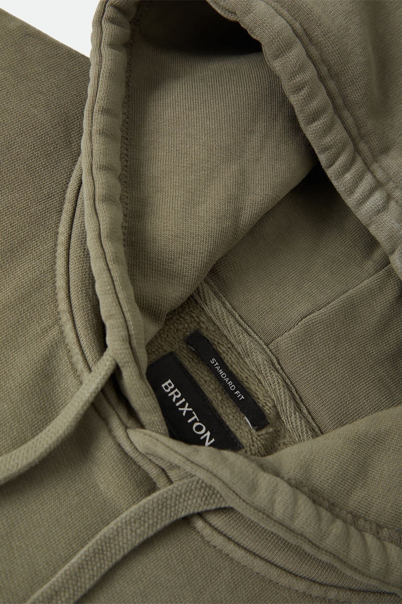 Brixton Baseline Hood Fleece - Olive Surplus Vintage Wash