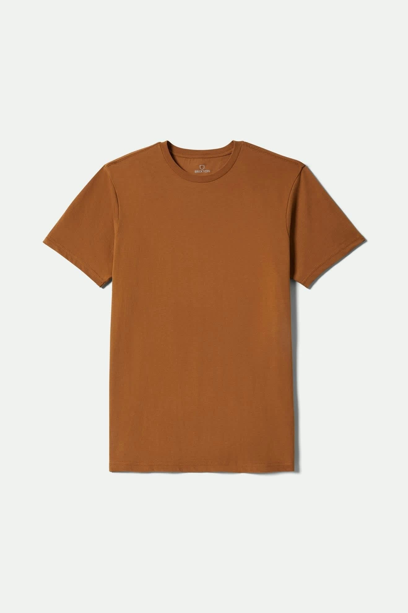 Premium Cotton Short Sleeve Tailored T-Shirt - Washed Copper