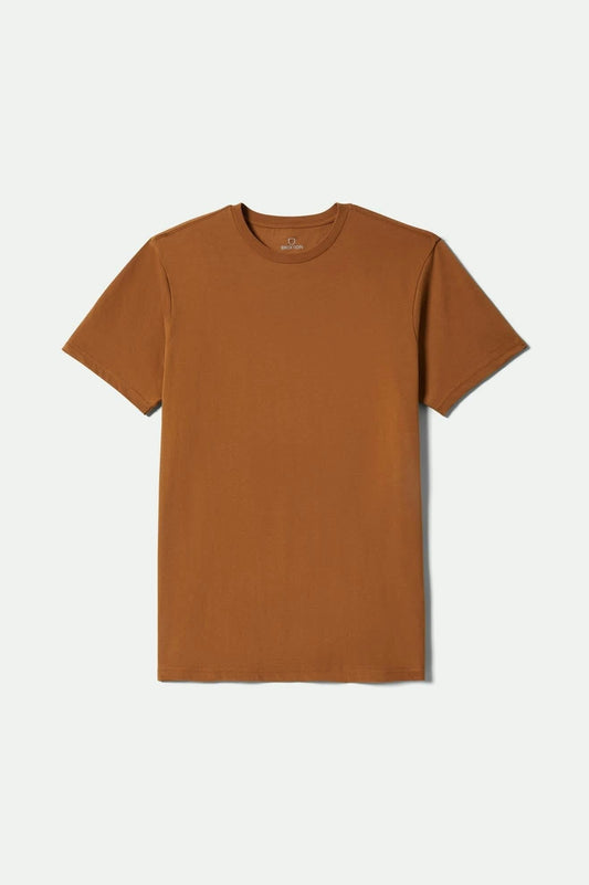 Premium Cotton Short Sleeve Tailored T-Shirt - Washed Copper