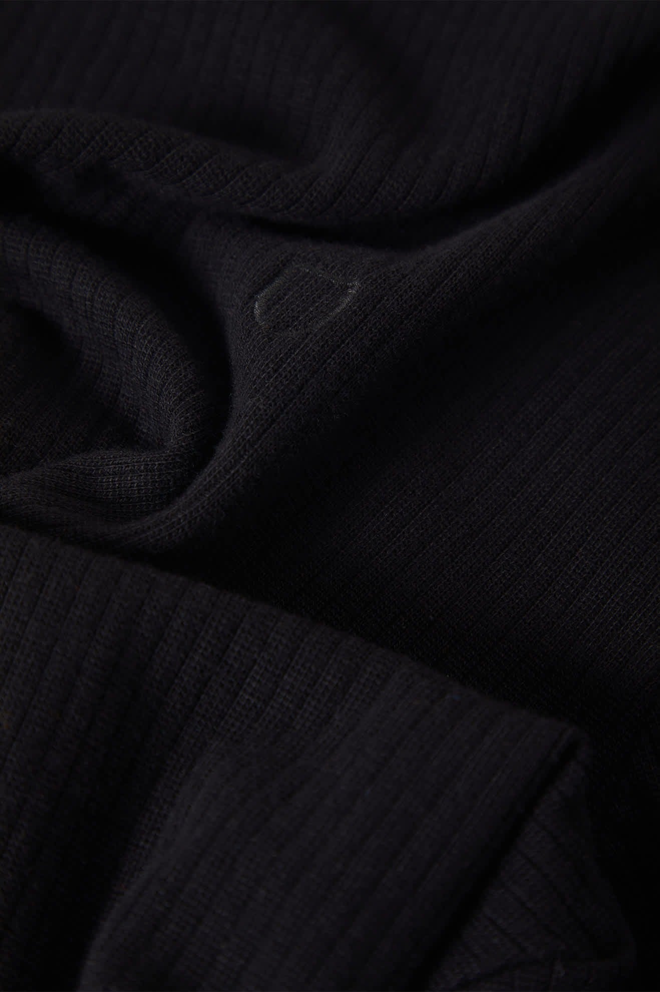 Ribbed City S/S Polo - Black