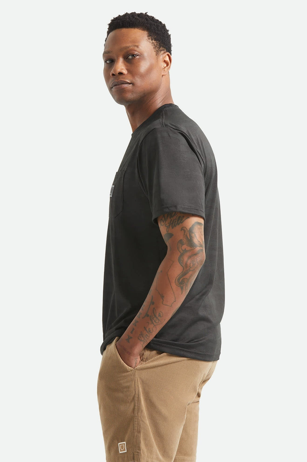 Journey Short Sleeve Pocket T-Shirt - Black Tiger Camo