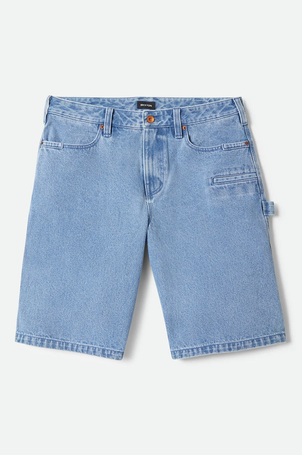 Builders Carpenter Baggy Short - Washed Blue Denim