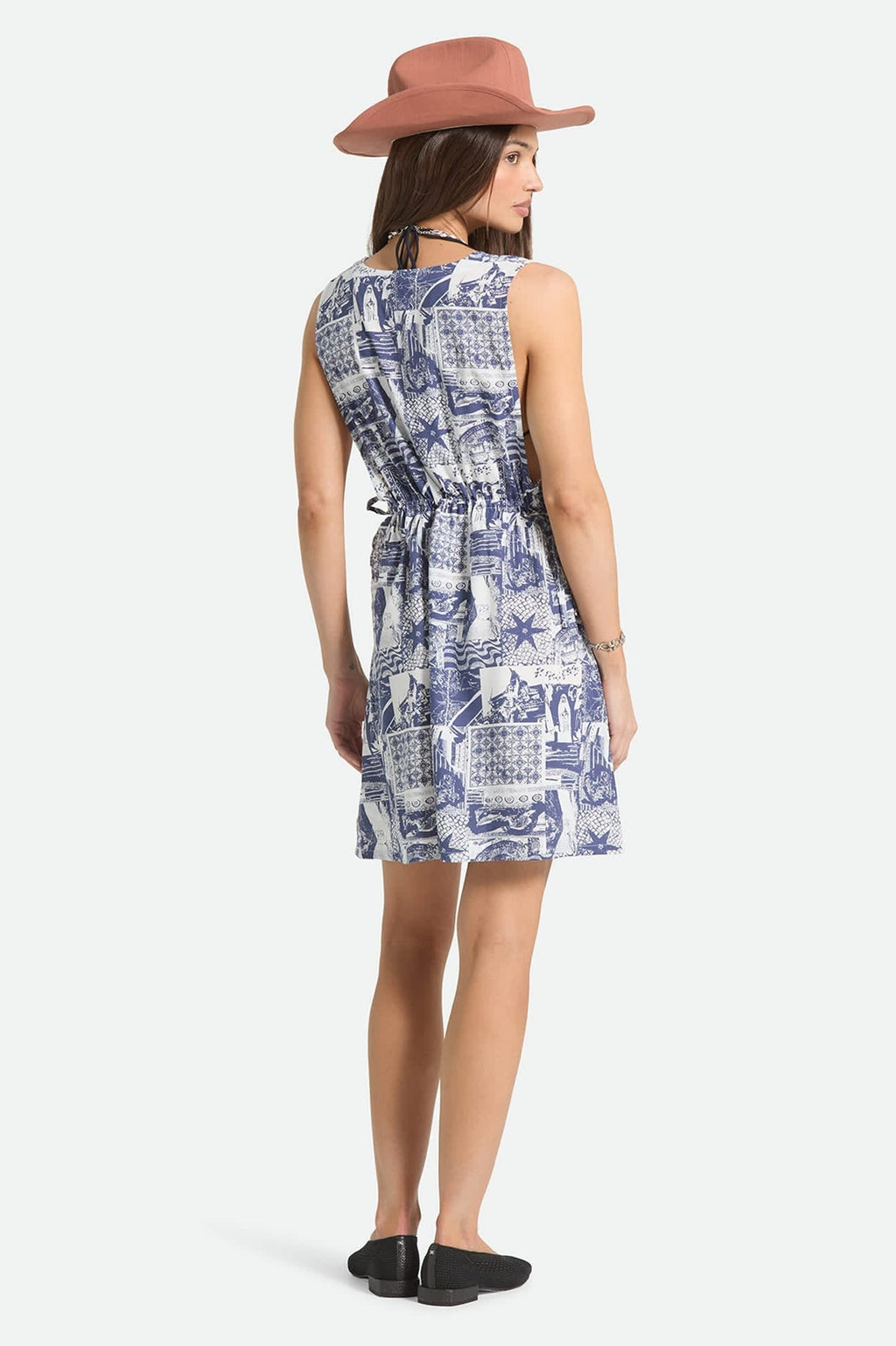 The Bells Dress - Navy/White Collage