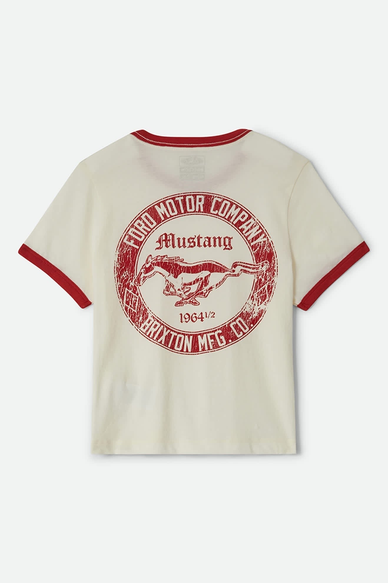 Ford Mustang Baby Ringer T-Shirt - Wimbledon White