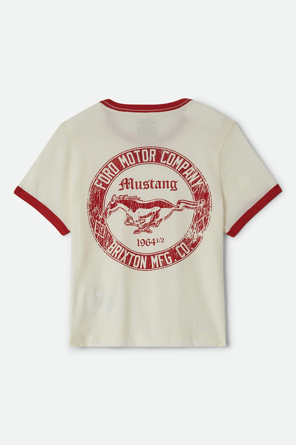 Ford Mustang Baby Ringer T-Shirt - Wimbledon White