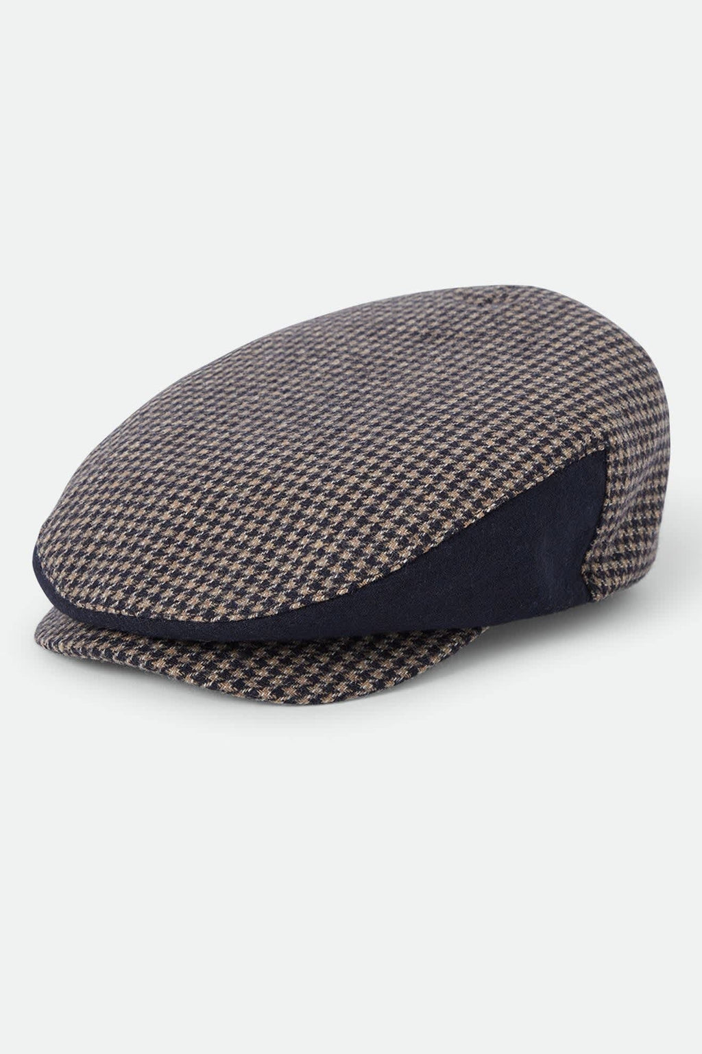 Hooligan Flat Cap - Navy/Sand Houndstooth