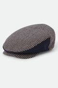 Hooligan Flat Cap - Navy/Sand Houndstooth