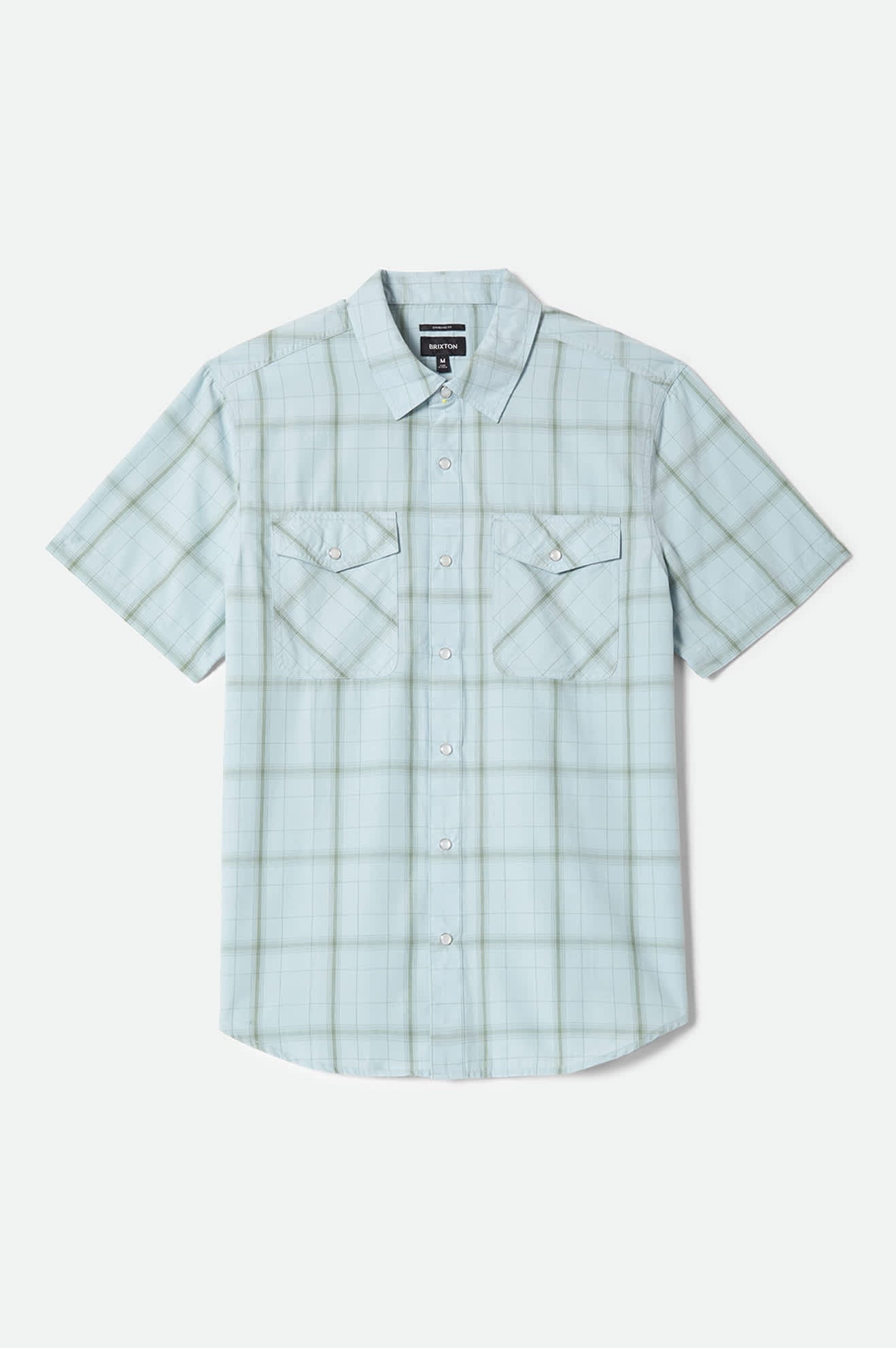 The Breezy Wayne Short Sleeve Shirt - Seafoam Plaid