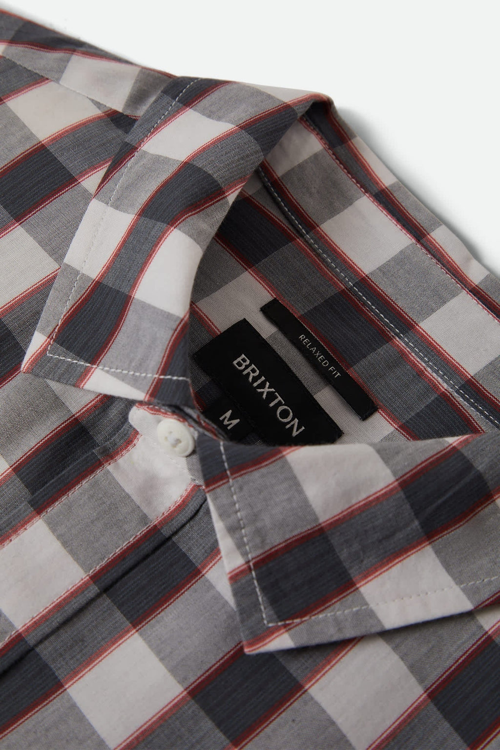 Cru Plaid Short Sleeve Shirt - Black/Off White/Red
