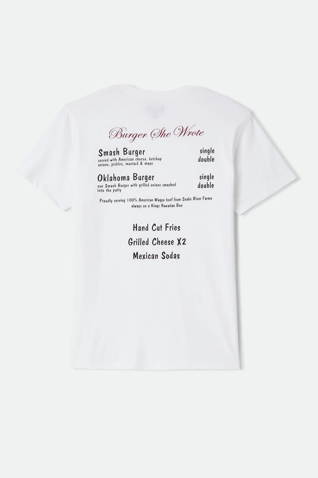 Burger She Wrote Pocket T-Shirt - White