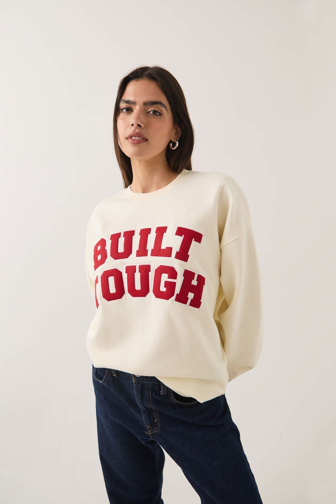 Ford Built Tough Crew Fleece - Wimbledon White