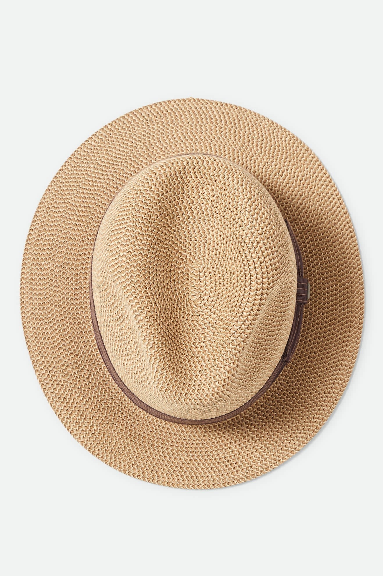Roma Straw Packable Fedora - Multi Brown/Chocolate