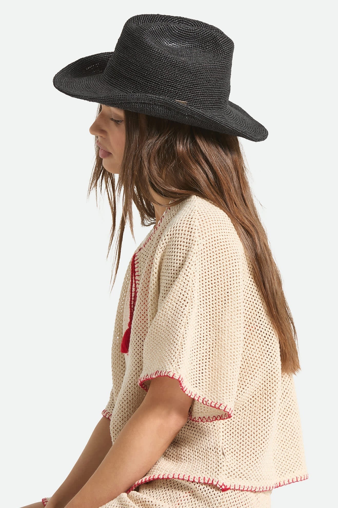 Odessa Straw Packable Cowboy Hat - Black