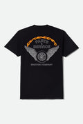 Leeway Short Sleeve T-Shirt - Black Worn Wash