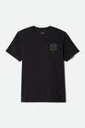 Crest II Short Sleeve Standard T-Shirt - Black/Copper/Medium Blue